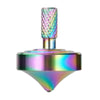 CHEETOP Stainless Steel Spinning Top Precision Mini Desktop Gyroscope Kill Time Reduce Stress ADHD Toys Perfect Balance Gyro (Iridescent Style 3)