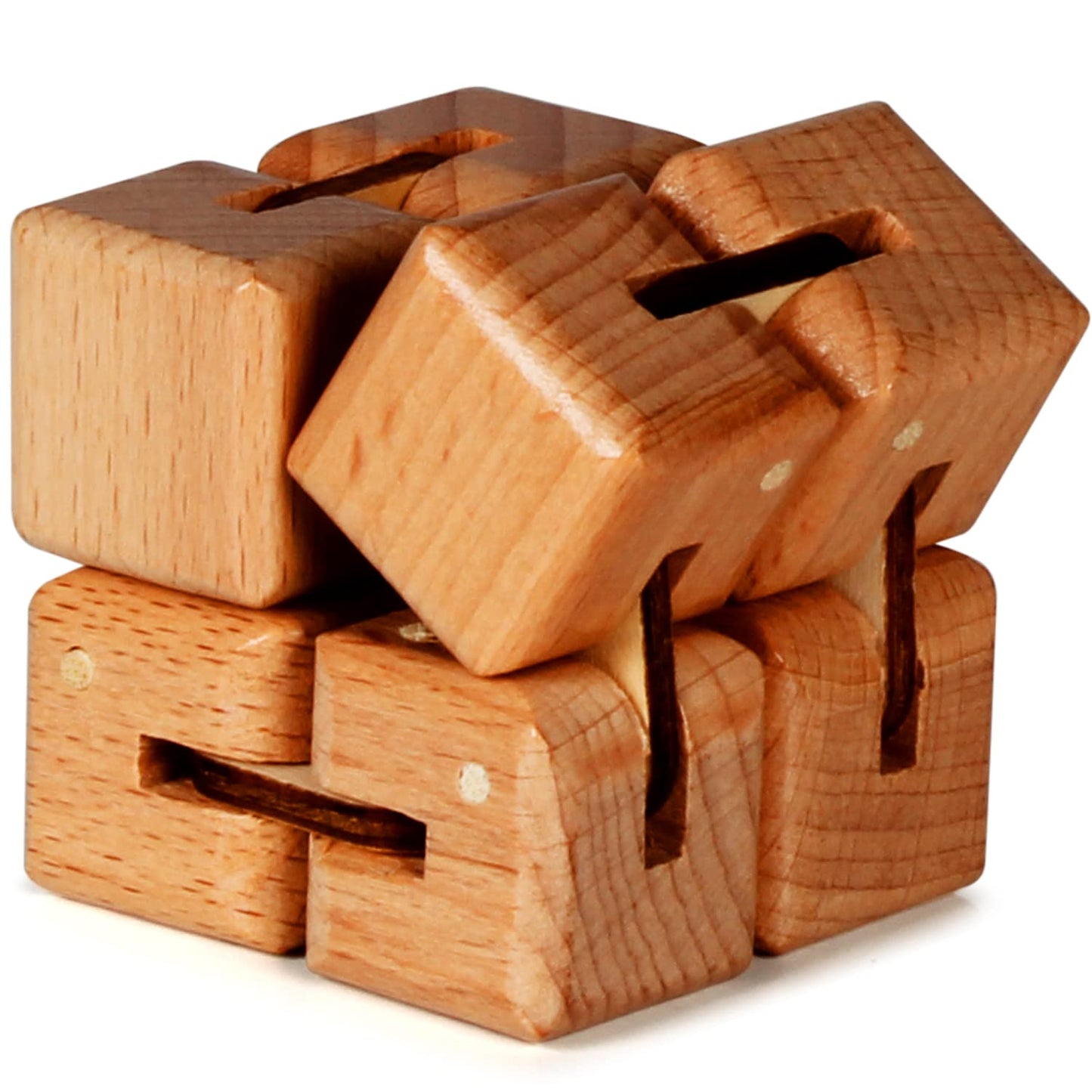 Bunmo Infinity Cube Fidget Toy - Easter Basket Stuffers For Adults - Teen Boy Toys - Easter Basket Stuffers For Teens - Travel Toys - Gifts For Teenage Boys - 10 Year Old Boy Gift - 1 Pack Beech Wood