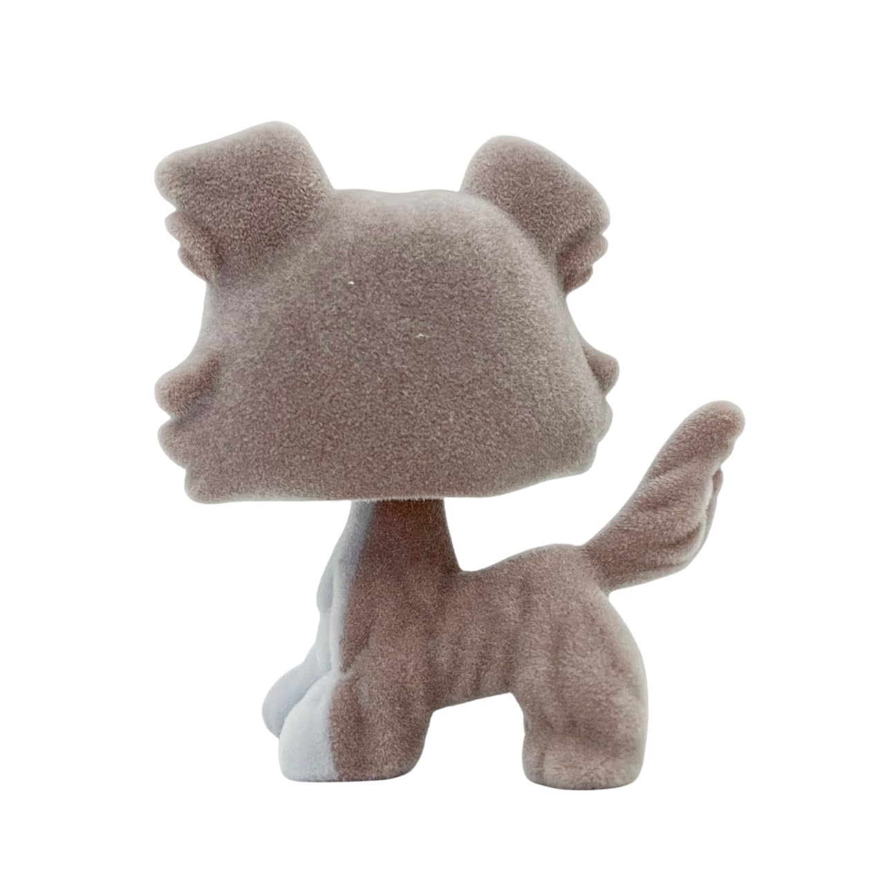 Lpscb Custom-Made Flocked Pet Shop Toy Fuzzy Animal Figure Short Hair Cat Dog Collie Dachshund Great Dane Cocker Spaniel (Tan #6
