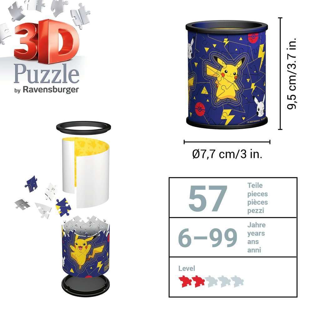Ravensburger Pokemon Gifts - 3D Jigsaw Puzzle For Kids Age 6 Years Up - 54 Pieces - Pencil Pot - No Glue Required