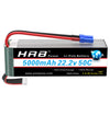 HRB 6S 5000mAh Lipo Battery EC5 Soft Case 50C 100C 22.2V RC Lipo Battery Compatible for RC Quadcopter Airplane 500 600 Helicopte