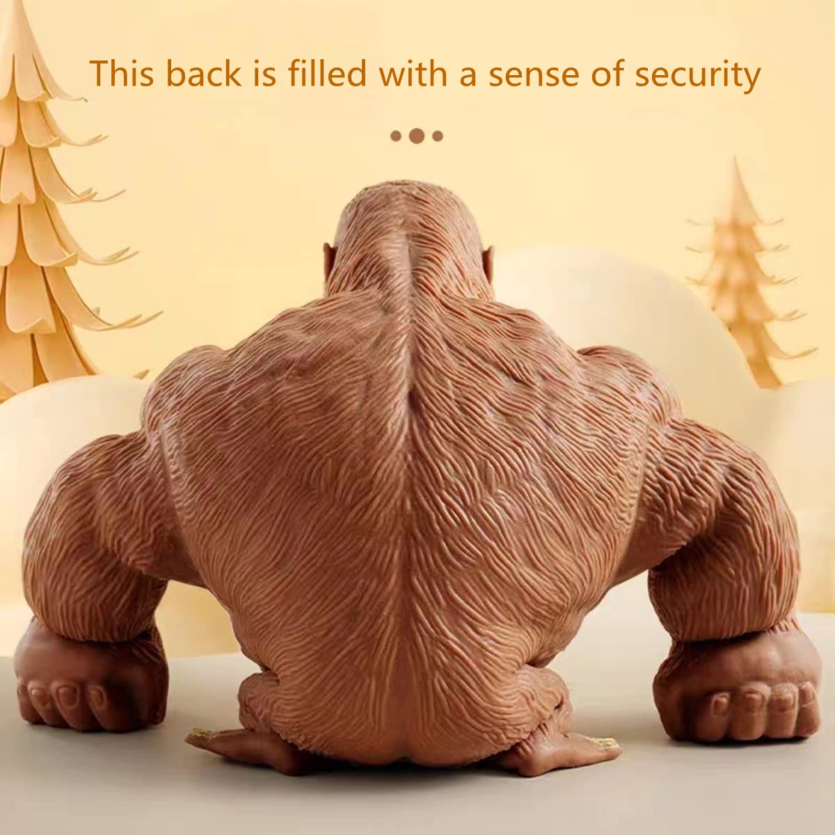 Yjhwlf Stretchy Glue-Sand Filled Rubber Gorilla, Latex Gorilla Soft Decompression Doll Toy, Animal High-Elastic Stretchable Deco