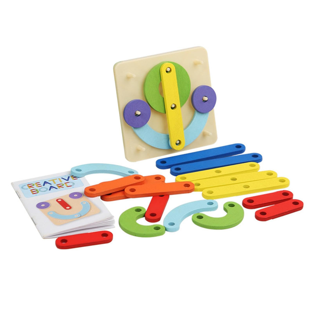 Merishopp Wooden Stacking Letters Numbers Puzzle Pegboard For Children Boys Girls Kids| Baby Learning Toy | Infant Activity Toy