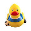 DUCKY CITY 3 Soccer Rubber Duck - Baby Safe Bathing Toy, Sealed Hole, No Mildew, Small Size, Fun Bathtub Accessory