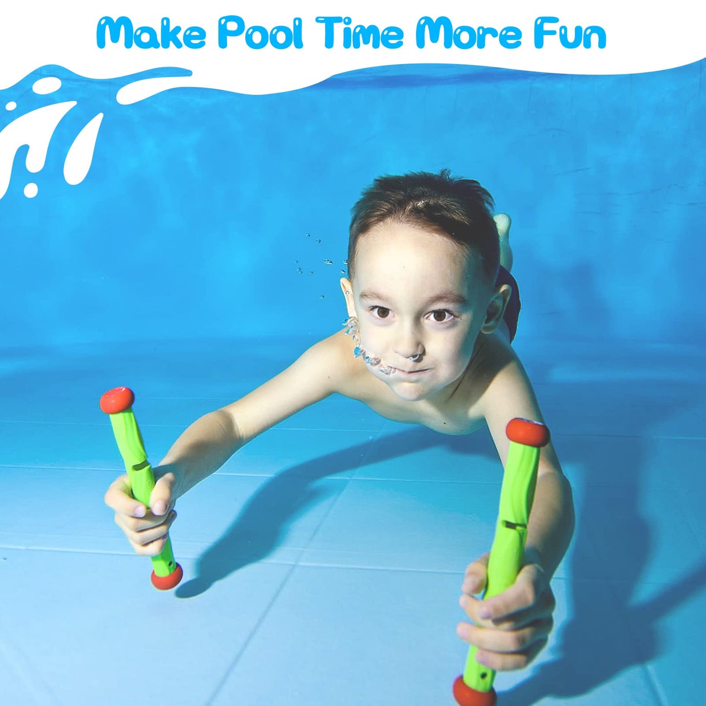 Asona Pool Diving Toys, Swimming Pool Toys, Diving Rings And Diving Sticks Set For Kids Age 4-8, 8-12, Diving Swimming Training Tools, Pool Party Favors, Pool Game Tools Underwater Pool Toys For Kids