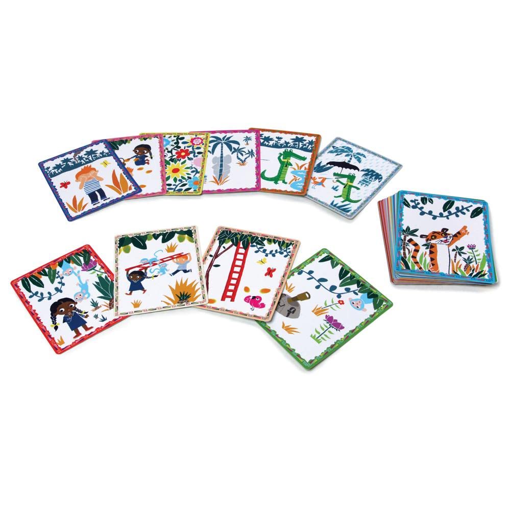 Eeboo: Create A Story Cards, Tell Me A Story, Volcano Island, 36 Cards Included In The Set, Encourages Imagination, Creativity And Story-Telling, For Ages 3 And Up
