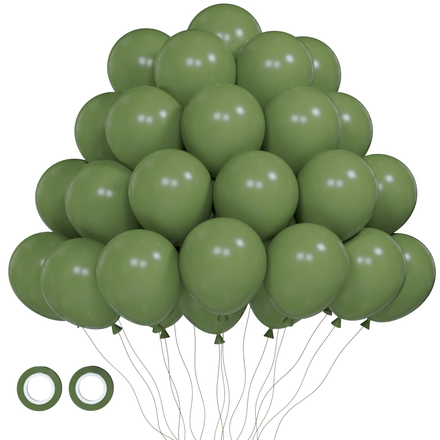 Voircoloria 105Pcs Sage Green Balloons 12Inch Olive Green Balloons For Birthday Graduation Baby Shower Wedding Anniversary New Y