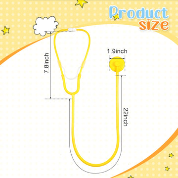 RoundFunny 5 Pack Boys Girls Kids Stethoscope Toy Disposable Plastic Stethoscope Real Working for Girls Boys Doctor Kit Role Pla