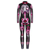 Remimi Kids Halloween Skeleton Costume Funny Party Scary Cosplay Skeleton Bodysuit Pink 7-8 Years