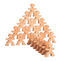 Urchaag Wooden Flock Builder Game For Creative Kids With Interlock Men Shaped 21 Block Pieces, EcoFriendly Learning & Educati