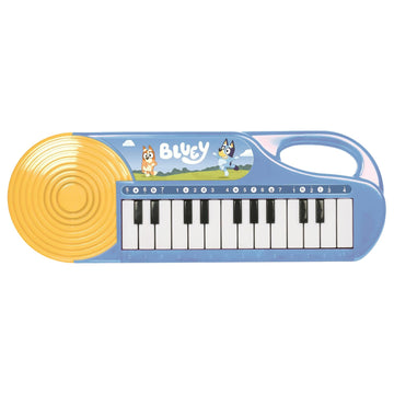 LICENSE 2 PLAY Bluey 23 Note Musical Keyboard - Portable Educational Toy for Toddlers, Kid-Sized, Blue, Plastic