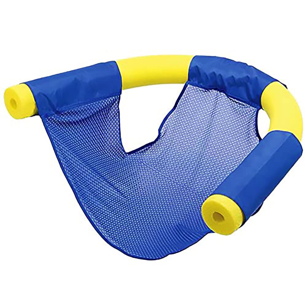 The Dreidel Company Pool Noodle Floating Mesh Chair For Floating Pool Noodle, Only Swimming Net Lounge Chair Seat, Great For Water Relaxation (2-Pack)