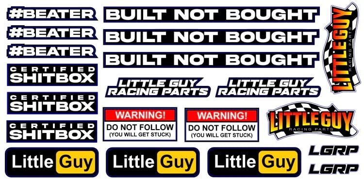 Generic Little Guy Racing Parts Black Label M/T (57mm) 1.0 Inch Tires Compatible with 1/24 RC Axial SCX24, RGT, Element, Enduro,