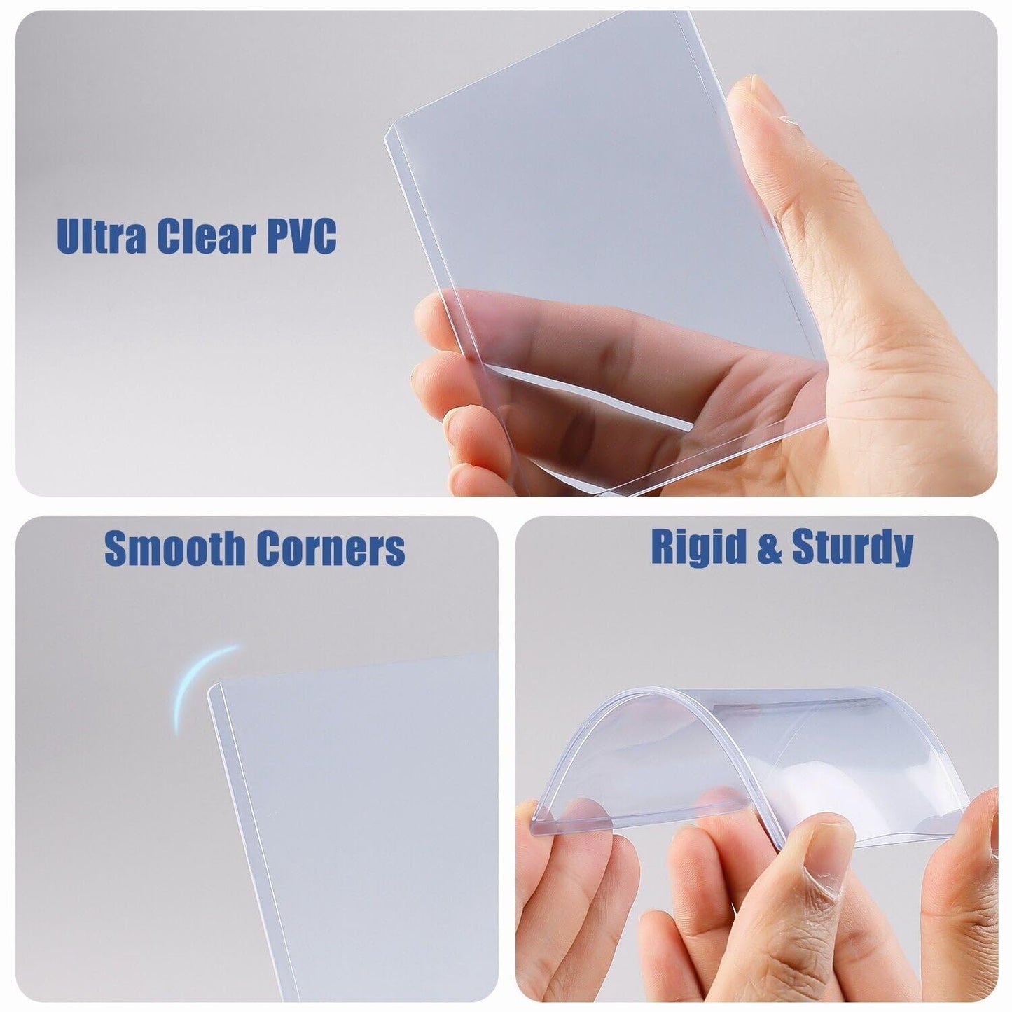 2000 PCS Toploaders and Panny Sleeves - enhanced Hard Plastic Card Protectors Trading Card Sleeves for Baseball Game Sports Collectible Card (1000 PCS Toploader + 1000 PCS Penny Sleeves)