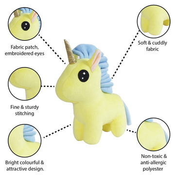 Furrendz Radiant Unicorn 10'' Plush|Animal Character Soft Toy-Unicorn|Furry Plush|Soft & Anti Allergic Fabric|Safe For Kids|Role