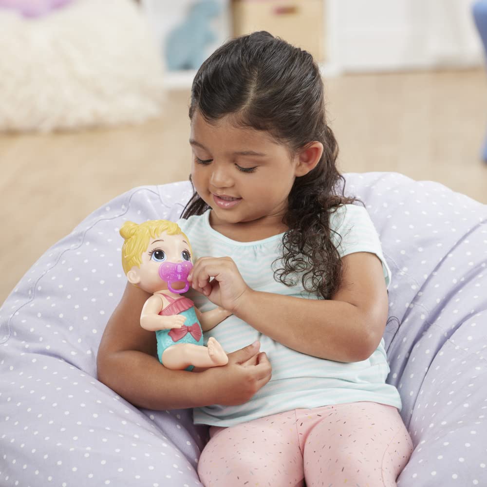 Hasbro Baby Alive Splash 'n Snuggle Doll, Blonde - Small Water Play Doll, Plastic, Model E87215W00