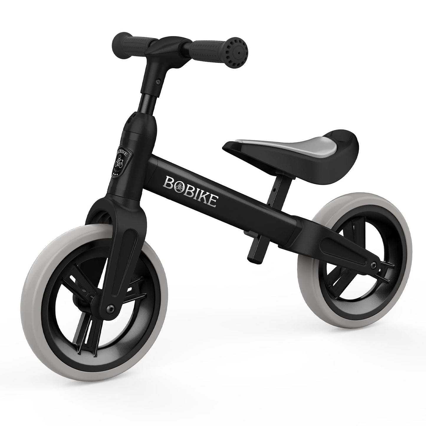 Bobike Toddler Balance Bike Toys For 1 To 6 Year Old Girls Boys Adjustable Seat And Handlebar No-Pedal Training Bike Best Gifts For Kids(Black)