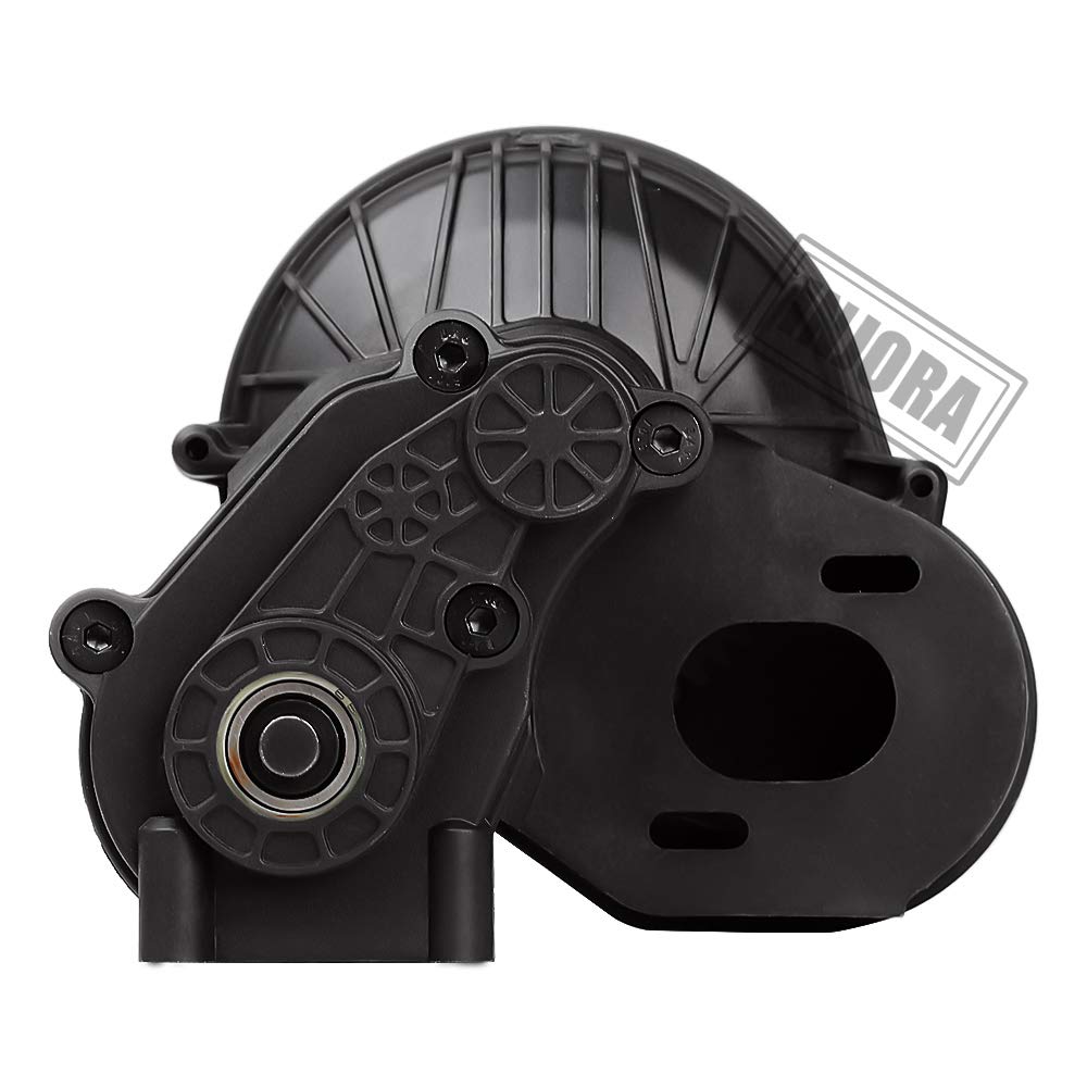 INJORA Complete Gearbox Transmission with Gears Set 1/10 RC Crawler Car Axial SCX10 SCX10 II 90046 Upgrade Part (Black Complete