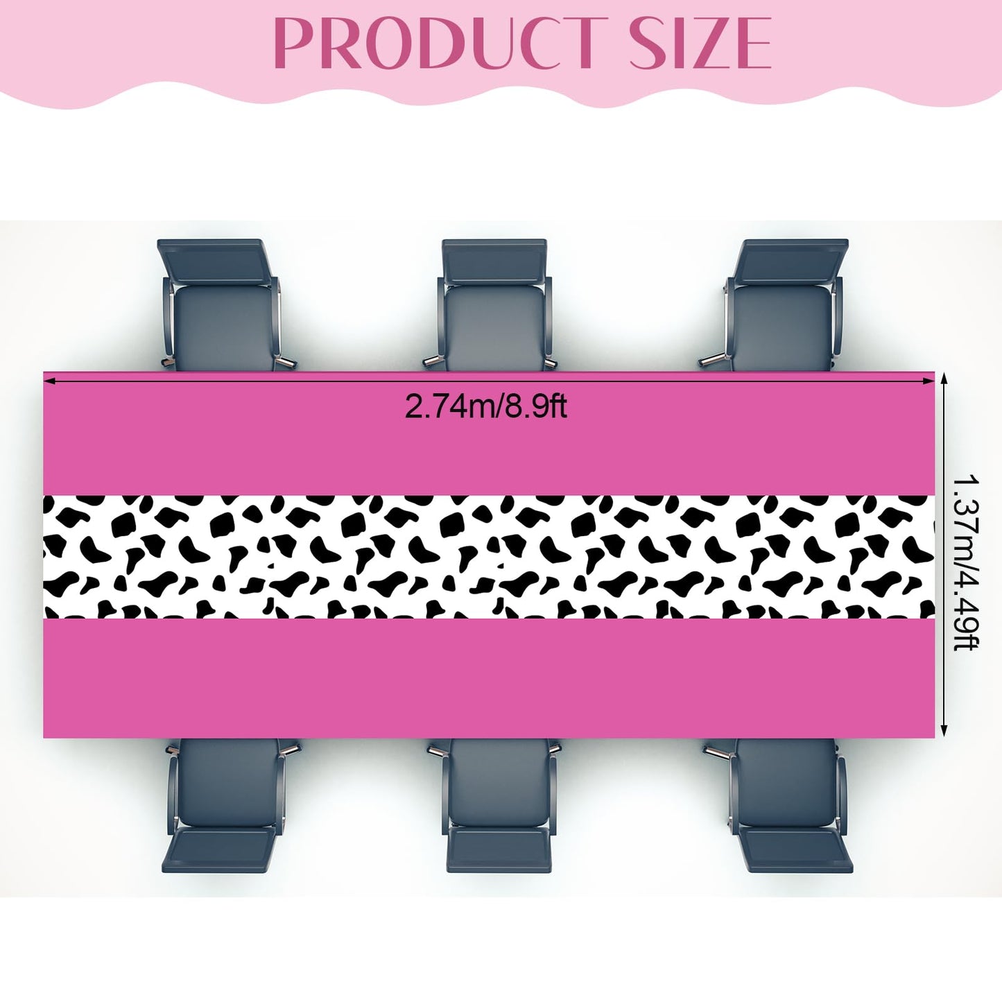 Oudain 6 Pcs 54 X 108 Inch Cow Table Cloths For Party Cow Tablecloth Paisley Table Runner Table Cover Rectangular Birthday Party