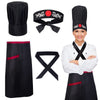 Keymall Hibachi Chef Tall Hat and Apron Costume Set with Headband Tie for Japanese Cuisine Lovers and Hibachi Enthusiasts