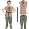 XonyiCos Boys Renaissance Pirate Set Medieval Sleeveless Lace Up Shirts & Belt and Ankle Pants Viking Scottish Halloween Kids Co