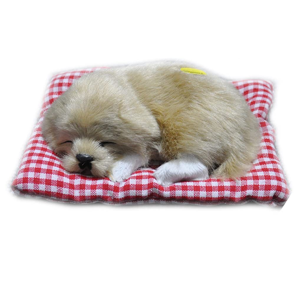 Tounlinx Simulation Lovely Dog That Make Sounds Doll Cute Sleeping Plush Dog Puppy On Mat Stuffed Decorations,1Pcs Sleeping Dog