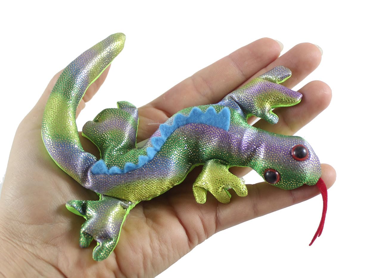 Curious Minds Busy Bags Set Of 3 - Lizard Sand Filled Animal Toy - Heavy Weighted Sandbag Animal Plush Bean Bag Toss - Shimmerin