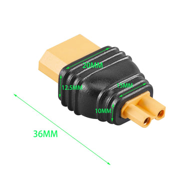 Laisomeke 2 Pack Xt60 Male To Xt30 Female Connector Mould Type Adapter No Wire Connector Adapter For Lipo Battery