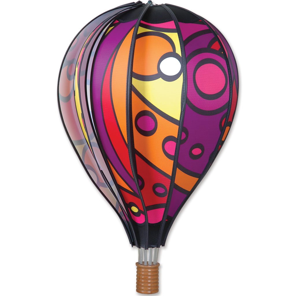 Hot Air Balloon Hanging Garden Spinner 22' - Vibrant Warm Orbit Design, Weather-Resistant Outdoor Decor, Durable & Lightweight For Patios, Yards, And Gardens - Eye-Catching Wind Spinner