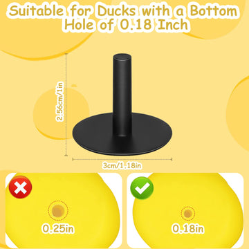 20Pcs Plastic Duck Holder Car, Rubber Duck Plug Ducks Display Fixed Mount Duck Holder, Self-Adhesive Duck Holder For Car, Gift F