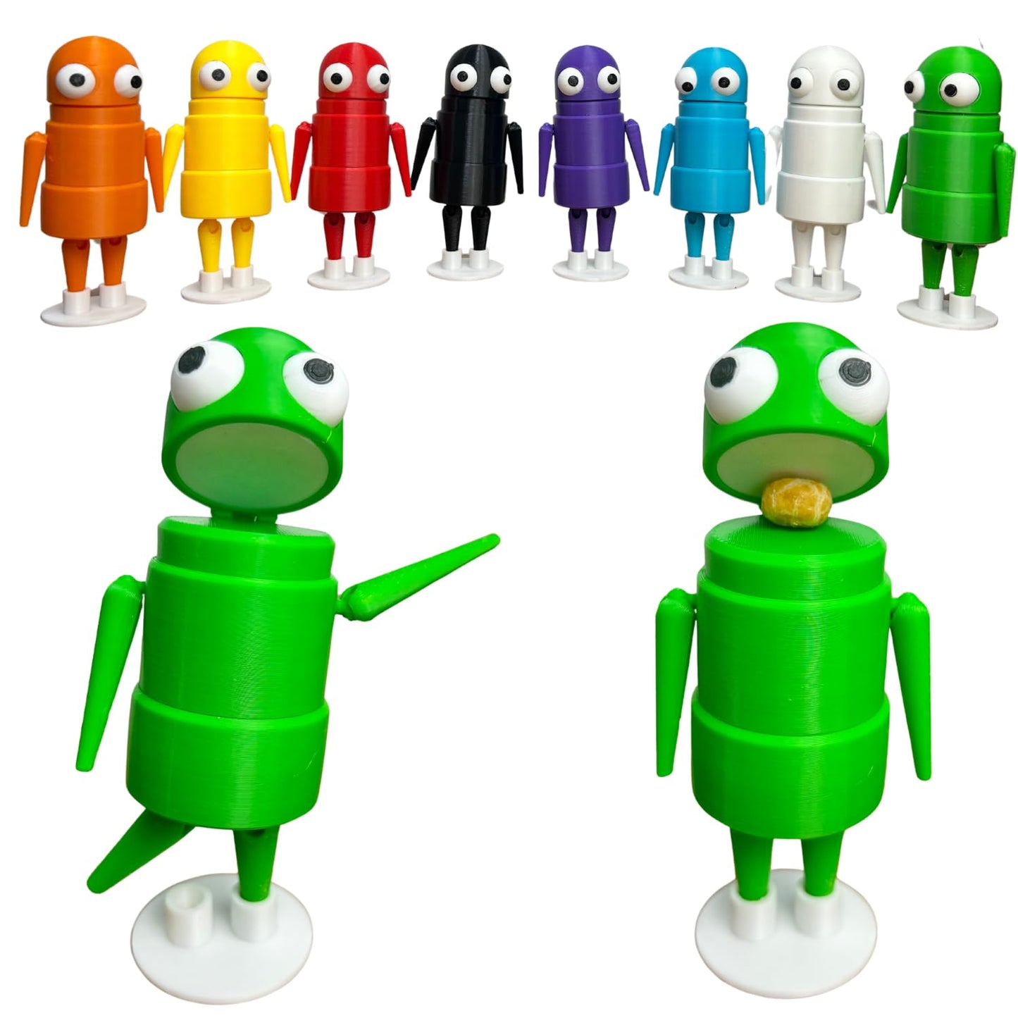 Superbe Repo 3D Printed Character Figure, R.E.P.O Horror Game Posable Articulated Collectible Model For Fans Gift (Green)