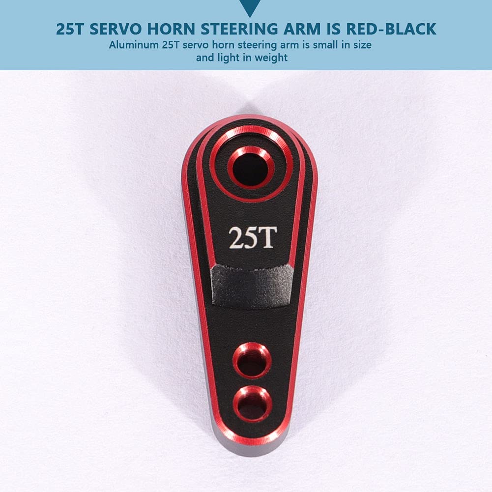 WEISHUJI 25T Servo Horn Steering Arm, Servo Horn 25T Steering Arm, Aluminum 25T Servo Horn Steering Arm for Traxxas TRX4 Axial S