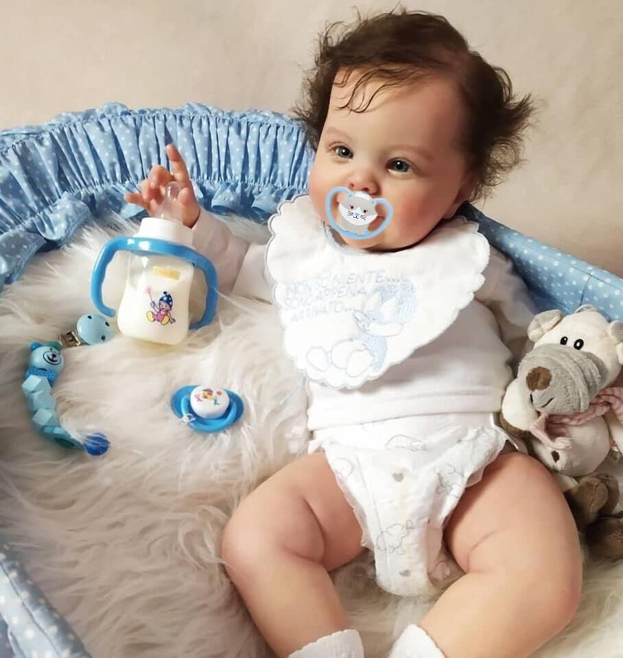 Kokomandy 24'' Toddler Reborn Doll Girl, Silicone Newborn With Rooted Hair, Soft Body Weighted, Lifelike Realistic Kid Toy