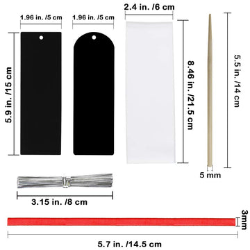 Supla 36 Set 2 Style Magic Scratch Rainbow Bookmarks Making Kit for Kids Students Party Favor Scratch Paper DIY Bookmarks Bulk w