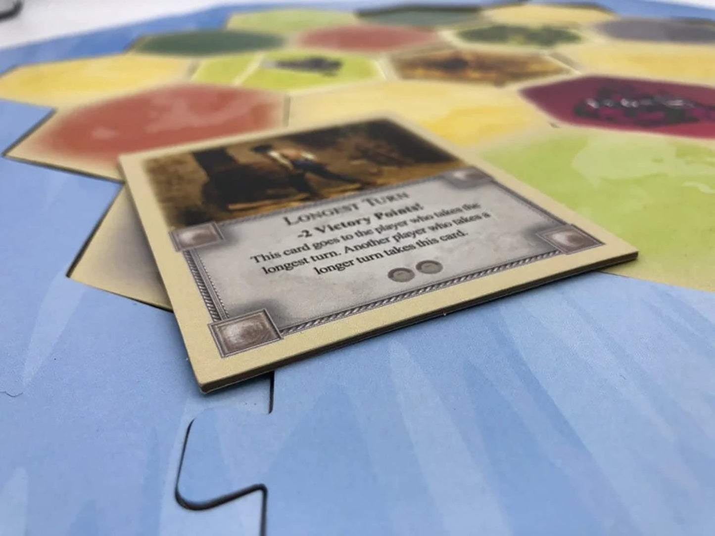 Tabletop Monthly Longest Turn Card for Catan 5th Edition, Seafarers & Expansions - Chipboard Material