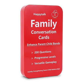 Happytalk Conversation Cards For Kids - 200 Engaging Questions In Family Conversation Cards To Strengthen Parent-Child Relations