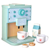 MIKNEKE Wooden Coffee Maker Toy Set for Kids - Montessori Pretend Play Kitchen Accessories, 10x6 in, Ideal for Toddlers Boys & Girls