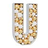 3Ft Large Marquee Letters Mosaic Balloon Frame Pre-Cut Foam Board Marquee Light Up Letters U For Birthday Party Decorations,Wedd