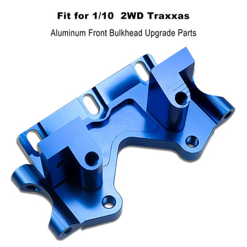 Aluminum Front Bulkhead Upgrade Parts Fits for Traxxas Slash 2WD Rustler Stampede Bandit Replacement 2530 2530A Blue-Anodized