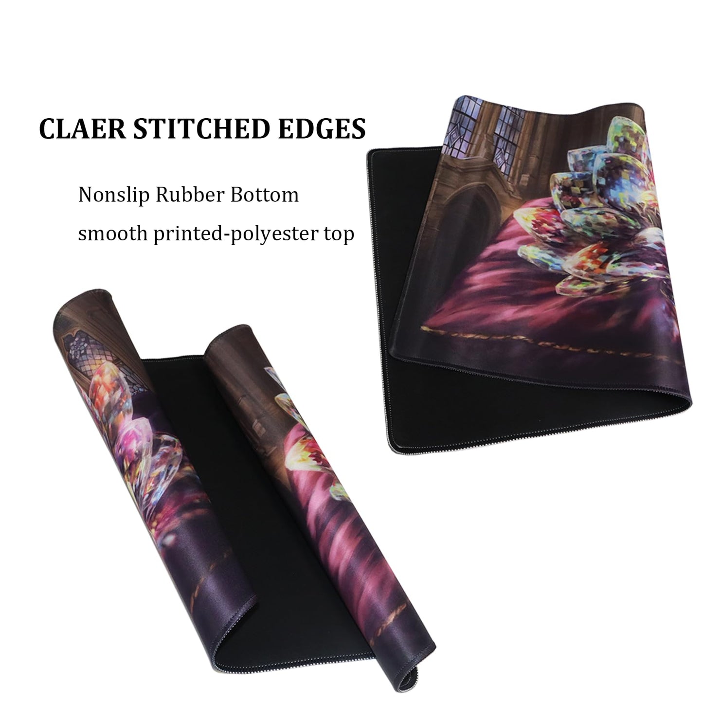 Gis Guardian Mtg Playmat 24 X 14 Inches, Non-Slip Rubber Card Game Playmats With Storage Bag, Tcg Playmat Mouse Pad (Lotus)