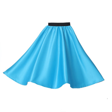 Rabtero Kids Sock Hop Costume, Girls 1950S Dress Costume, 50'S Poodle Skirt With Scarf, Glasses And Socks For Girls 12-14, Large, Blue