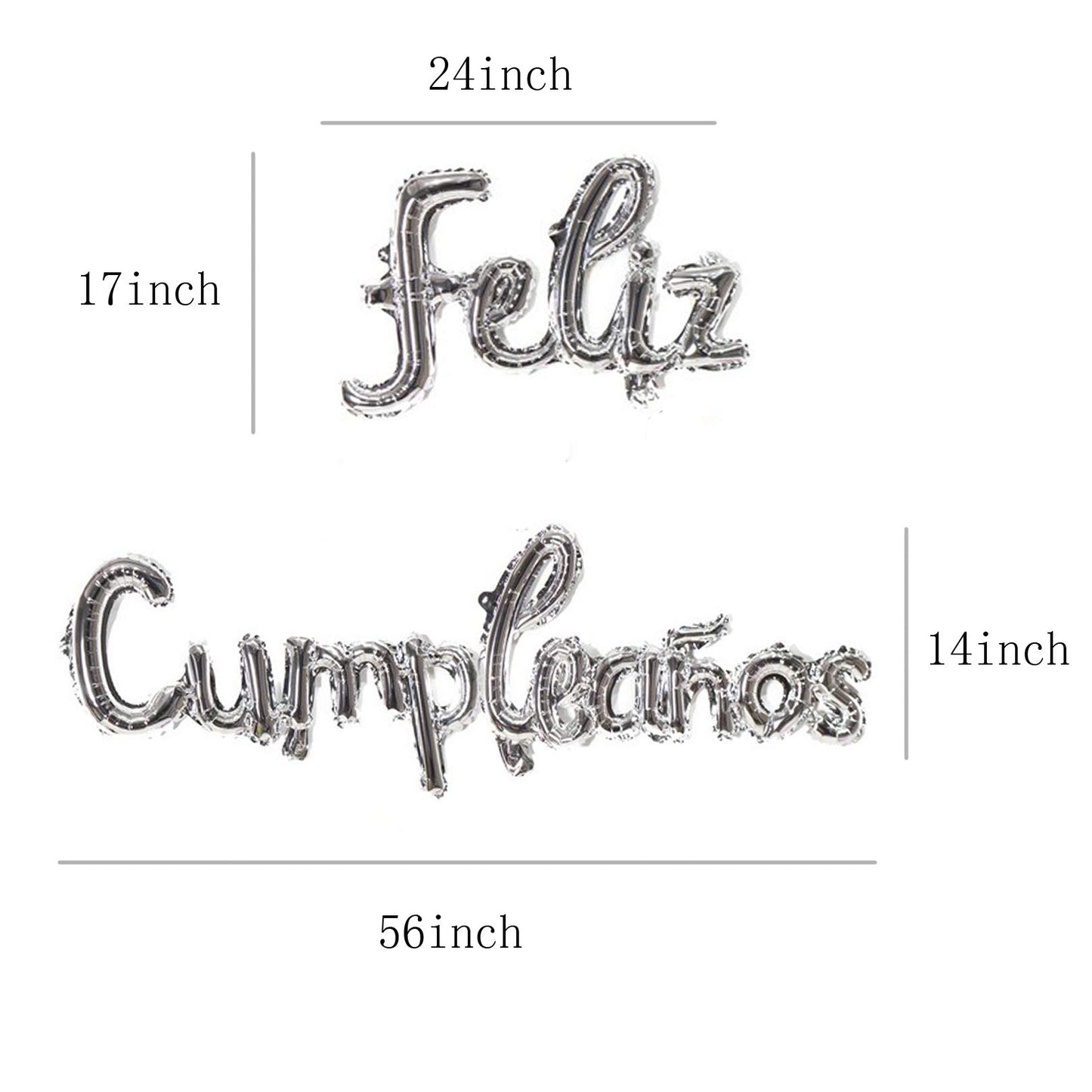 Silver Feliz Cumpleanos Small Letters Conjoined Balloons Feliz Cumpleanos Balloon Happy Birthday Balloons Birthday Banner Decora