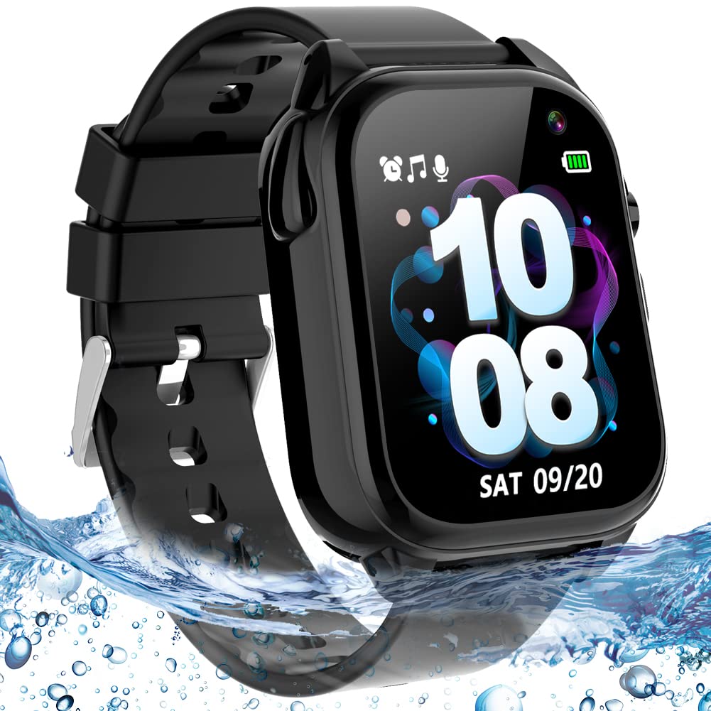 Kids Waterproof Smart Watch For Boys Girls Ages 3-12 Learning Toys With 26 Games Camera Video 1.44 '' Touchscreen Music Player A