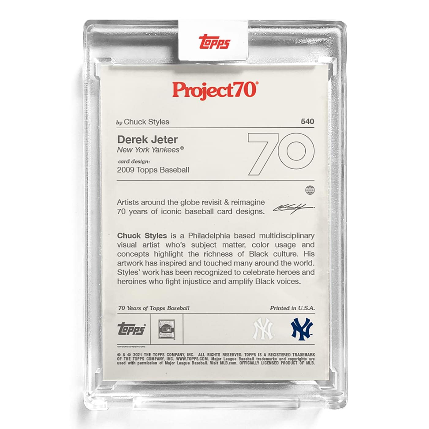 Topps Project70 Card 540 | 2009 Derek Jeter by Chuck Styles