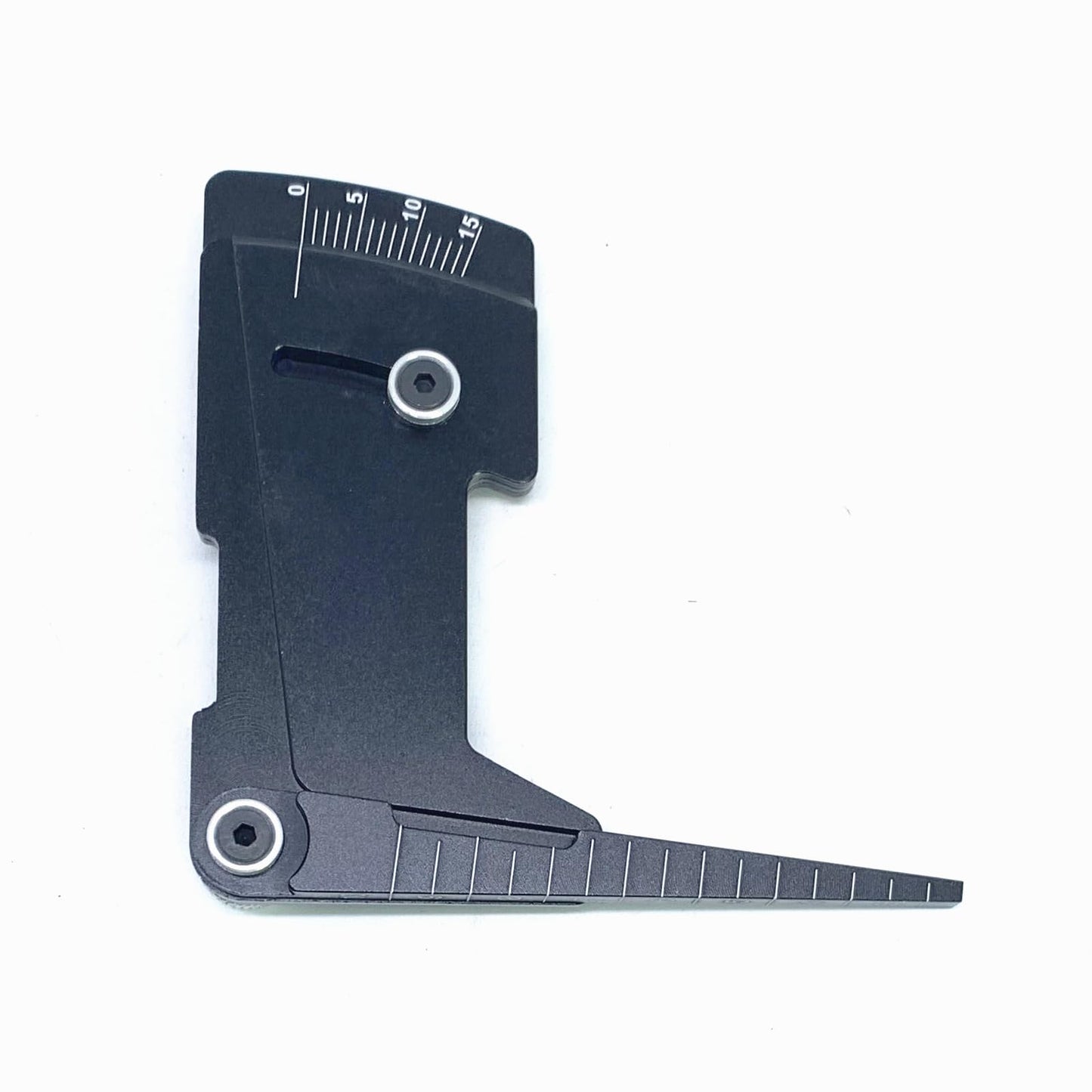 KingVal Metal Adjustable Ruler 15 Degrees RC Car Wheel Tire Camber Gauge Height Measuring Tool Compatible with 1/10 RC Car (Blac