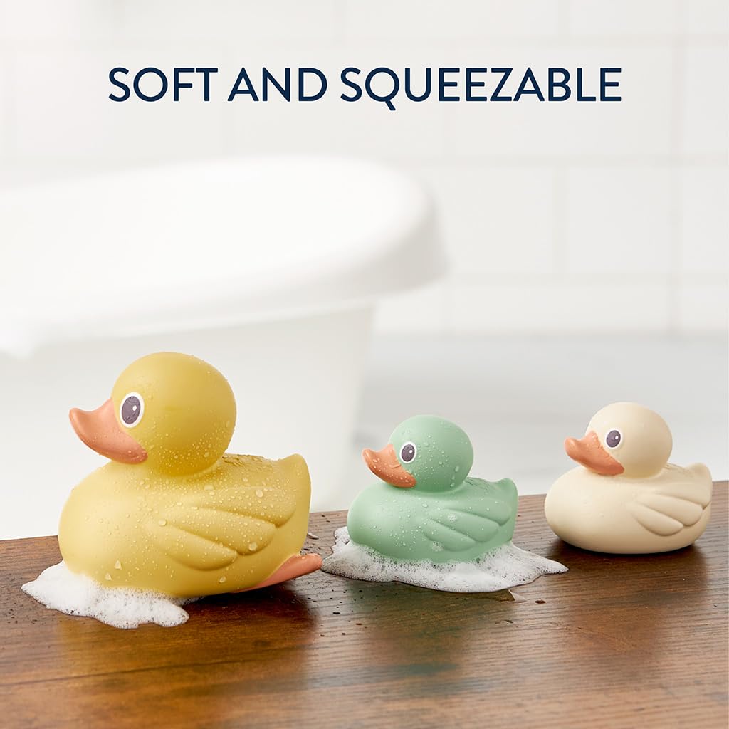 Itzy Ritzy Ducky Family - Set Of 3 Duck Floating Bath Toys With Watertight Design (Duck)