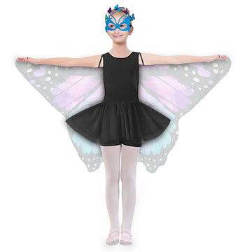 Niurui Kids Fairy Butterfly Wings Costume For Girls Halloween Toddler Dress Up Play Costumes With Butterfly Hair Clip Mask Chris