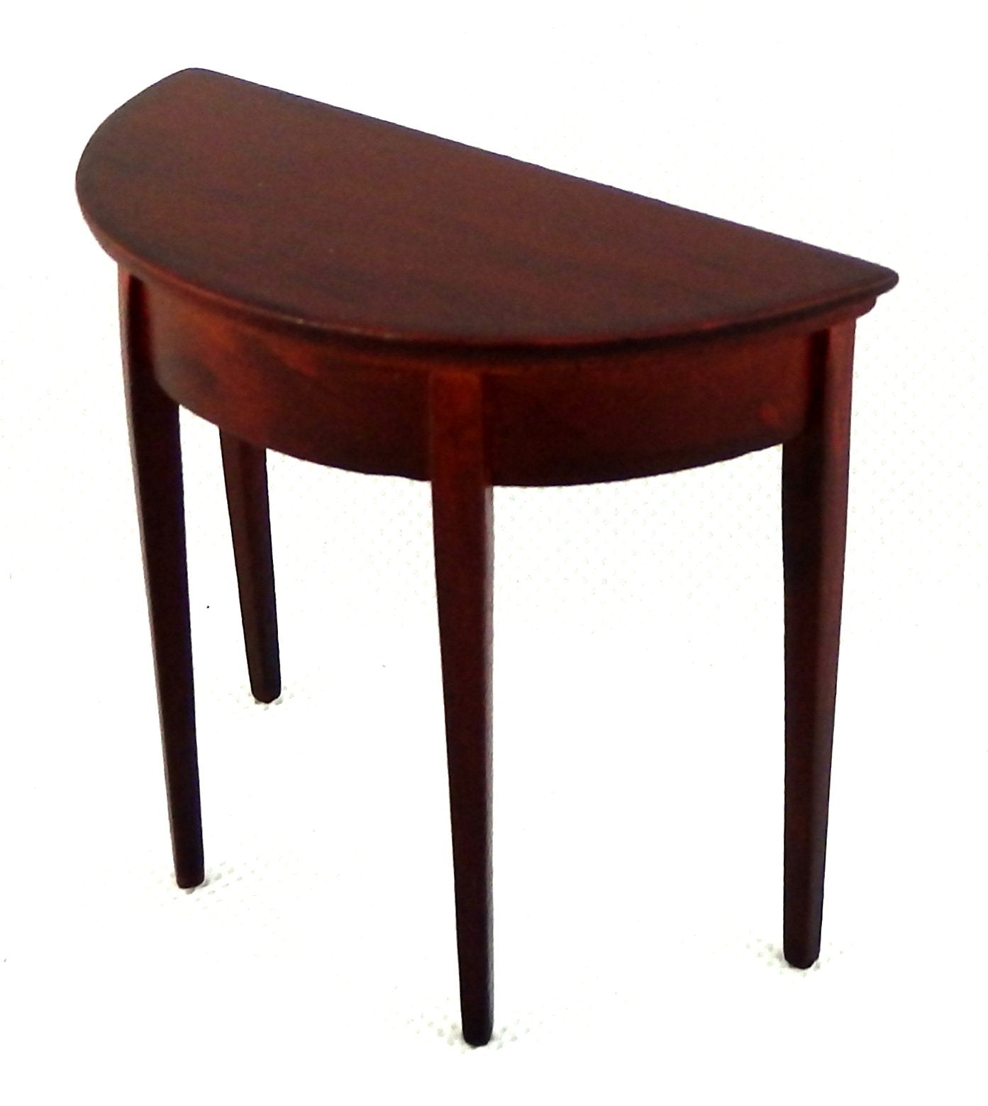 Melody Jane Dolls Houses Mahogany Half Moon Demi Table Miniature 1/12 Scale Hall Furniture