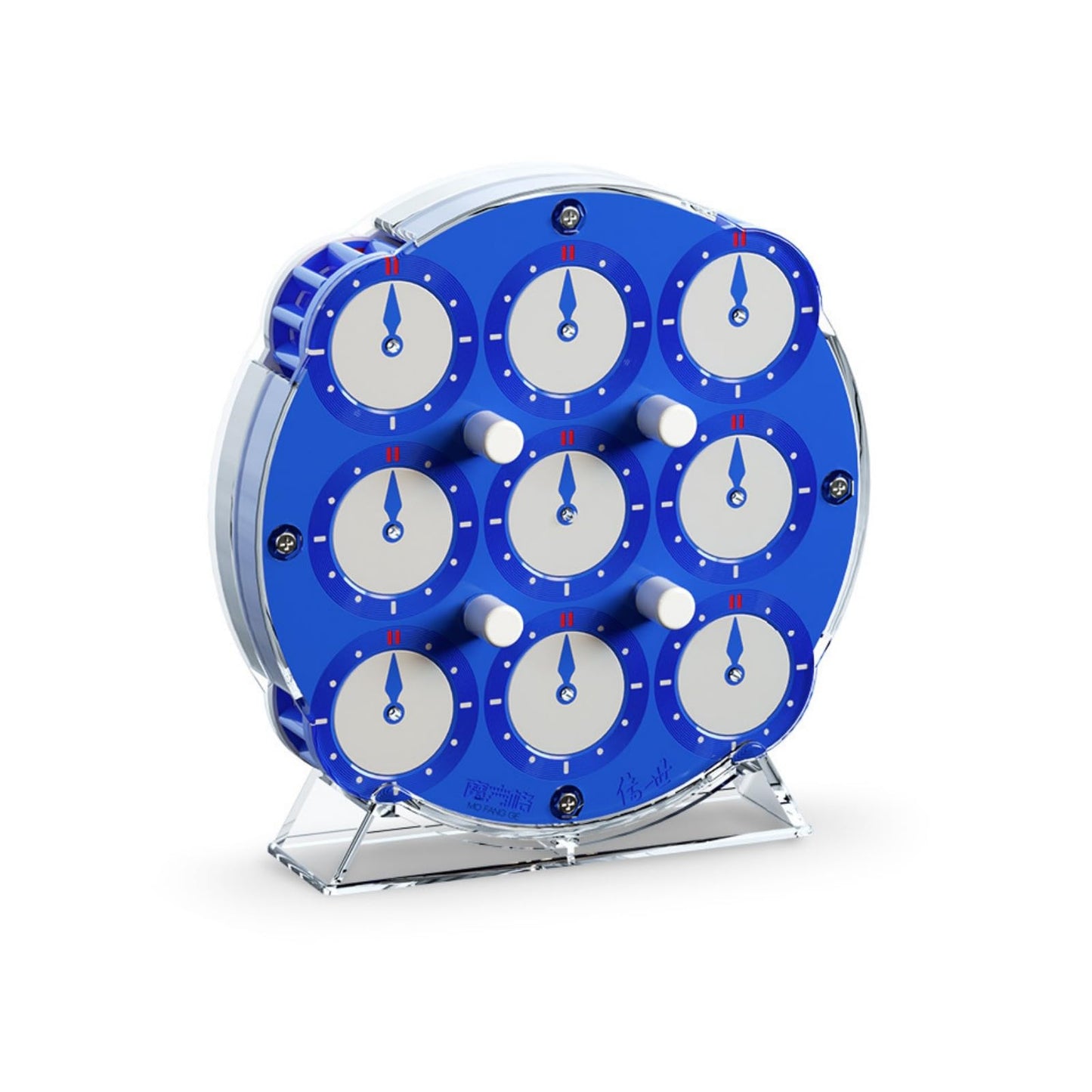 CuberSpeed Qiyi Magnetic Clock 2024 Edition - Blue Puzzle Toy, Durable ABS Material, Ideal for Puzzle Enthusiasts