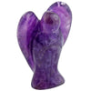Sunyik Purple Amethyst Carved Guardian Angel Natural Crystal Pocket Statues Figurines 1.5''